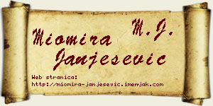 Miomira Janješević vizit kartica